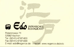 Visitenkarte Edo